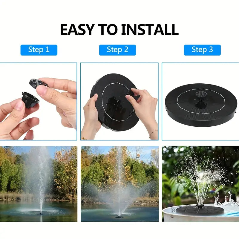 Solar Bird Bath Fountain Pump with 6 Nozzles (1.4W)