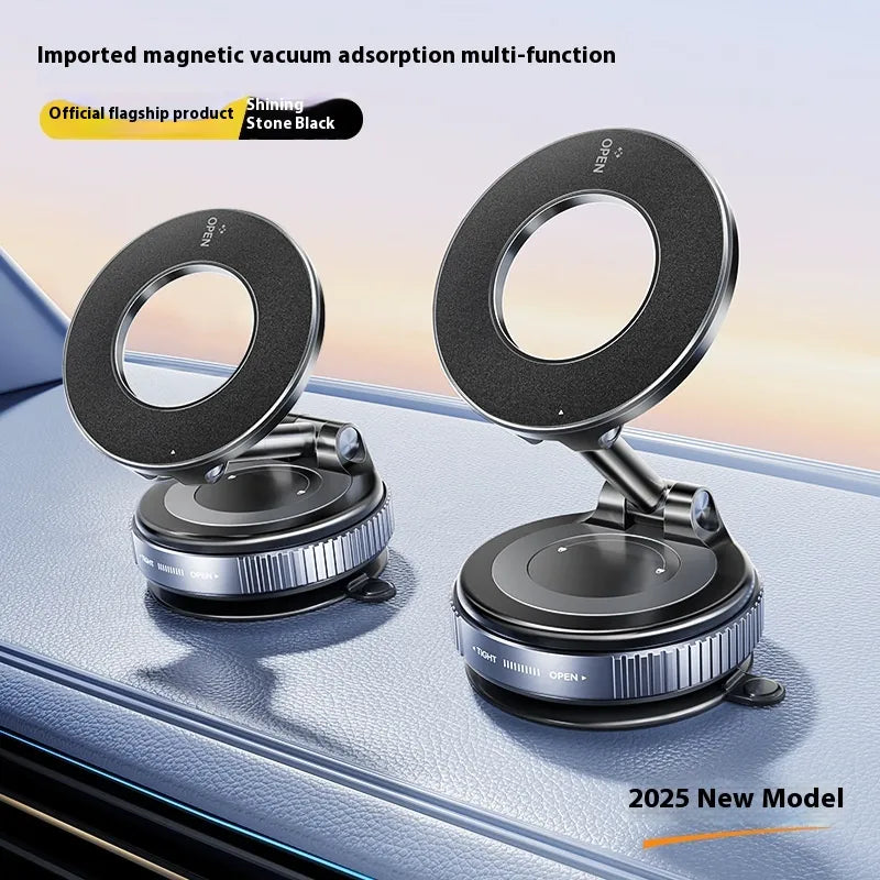 Two magnetic vacuum base mounts to securely hold your devices at their optimal angle, custom-fit for latest gear.